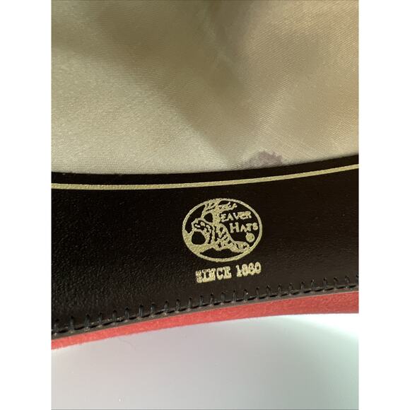 Vintage BEAVER HATS SINCE 1860 BEAVER XXXXX CUSTOM MADE RED in Size 7 1/8
MODERN - Picture 12 of 12